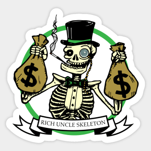 Rich Uncle Skeleton Sticker